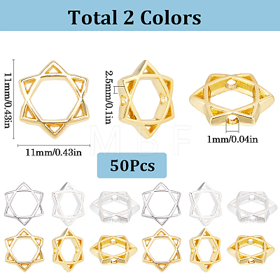 50Pcs Long-Lasting Plated Alloy Bead Frame FIND-SP0002-54-1