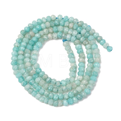 Faceted Rondelle Natural Amazonite Bead Strands G-F289-06A-1