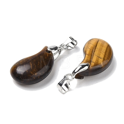 Natural Tiger Eye Pendants G-NH0025-14P-04-1