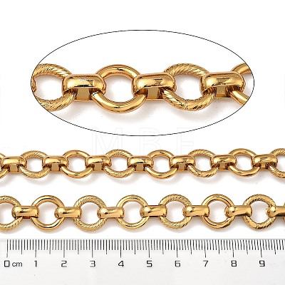 304 Stainless Steel Flat Round Link Chains CHS-Z008-02G-1