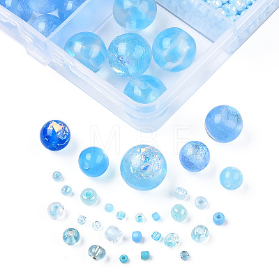 DIY 18 Style Resin & Acrylic Beads Jewelry Making Finding Kit DIY-NB0012-04D-1