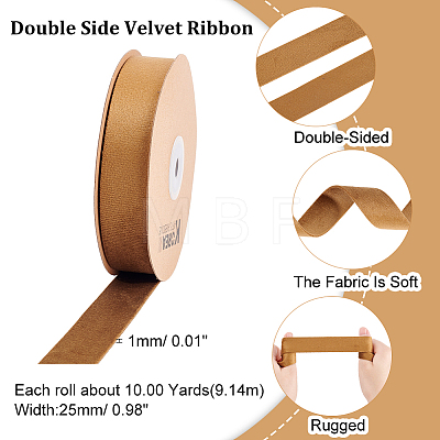 Double Side Velvet Ribbon SRIB-WH0011-058C-1
