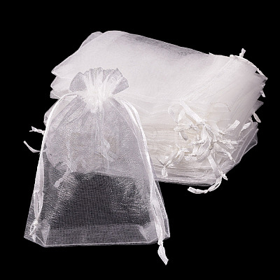 50Pcs Organza Bags Jewellery Storage Pouches Wedding Favour Party Mesh Drawstring Gift OP-TA0001-16E-1