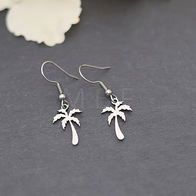 201 Stainless Steel Dangle Earrings FS-WG73688-02-1