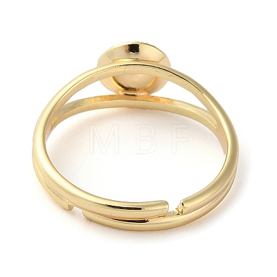 Adjustable Brass Finger Ring Settings KK-F862-25G-1