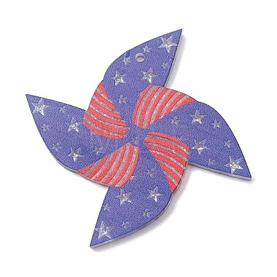 Independence Day Printed Transparent Acrylic Pendants OACR-B055-02F-1