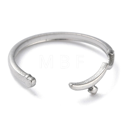 Non-Tarnish 304 Stainless Steel Open Cuff Rings RJEW-H219-01P-1