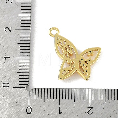 Brass Micro Pave Cubic Zirconia Pendants KK-B114-05G-1