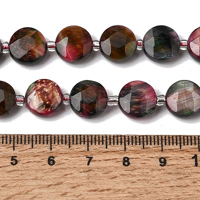 Dyed Natural Tiger Eye Beads Strands G-D105-A12-02-1