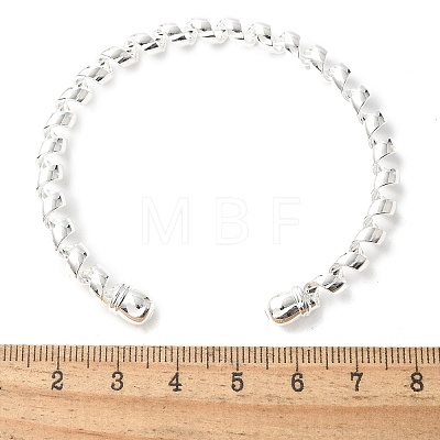 Electrophoresis Iron Cuff Bangles for Women BJEW-M057-03P-1