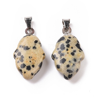 Natural Dalmatian Jasper Pendants G-B041-03P-08-1