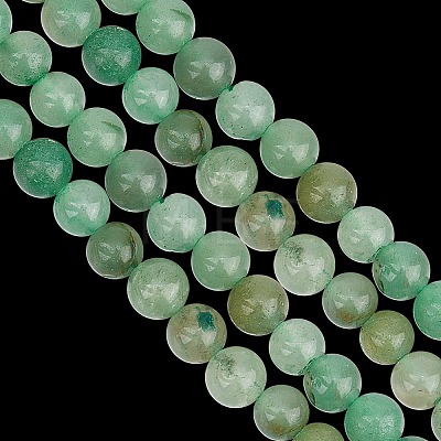 GOMAKERER 2 Strands Natural Green Aventurine Beads Strands G-GO0001-29A-1