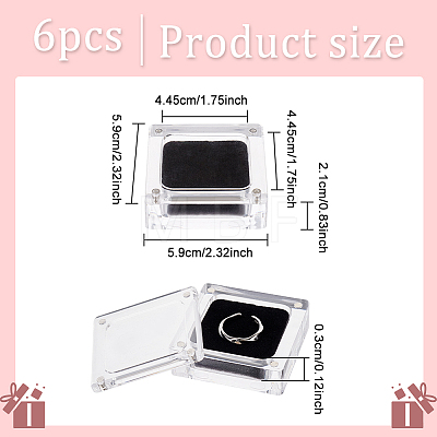 Transparent Plastic Jewelry Display Stands ODIS-WH0029-36-1