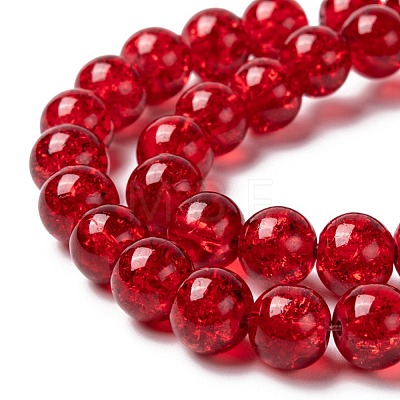 Spray Painted Crackle Glass Beads Strands CCG-Q001-8mm-13-1