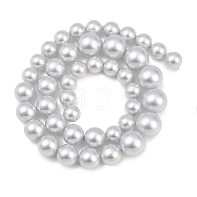 Electroplated Glass Pearl Graduated Beads Strands BSHE-C011-03C-1
