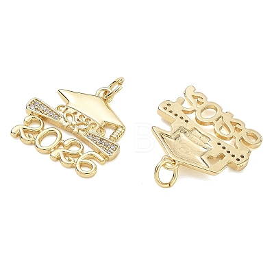 Rack Plating Brass Micro Pave Cubic Zirconia Pendants KK-CBAB1AF-20G-1