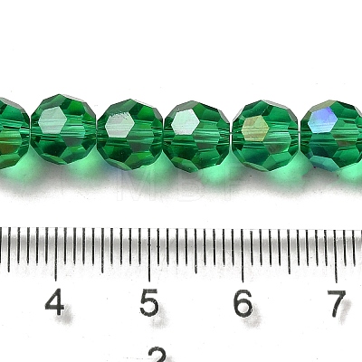 Electroplate Transparent Glass Beads Strands EGLA-A035-T8mm-L18-1