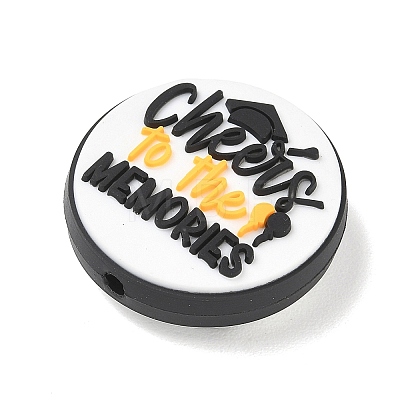 Graduation Theme Silicone Beads SL-CBAF318-B05-1