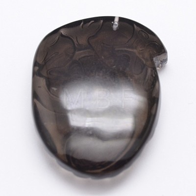 Natural Ice Crystal Obsidian Carven Pendants G-A169-013-1