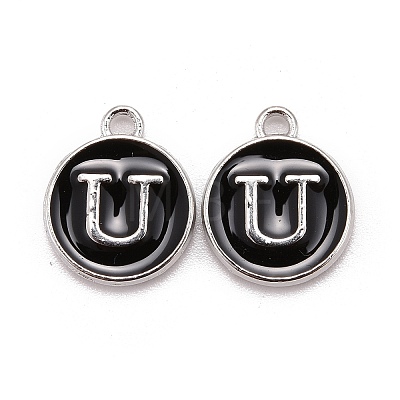 Platinum Plated Alloy Charms LS-ENAM-S118-02U-P-1