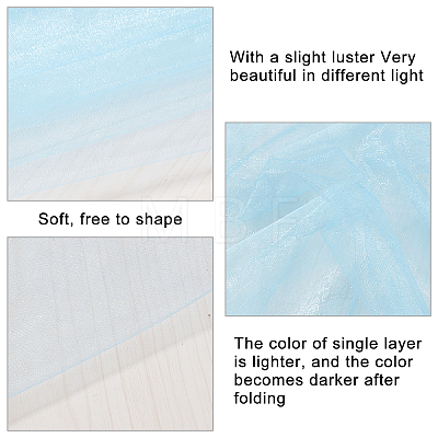 AHANDMAKER 4Pcs 2 Colors Polyamide Polyester Tulle Fabric AJEW-GA0003-37-1