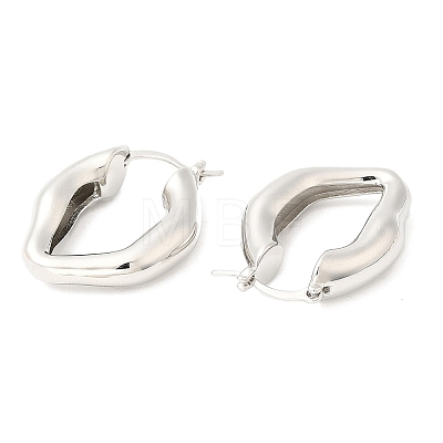 Rack Plating Brass Hoop Earrings for Women EJEW-Q770-17P-1