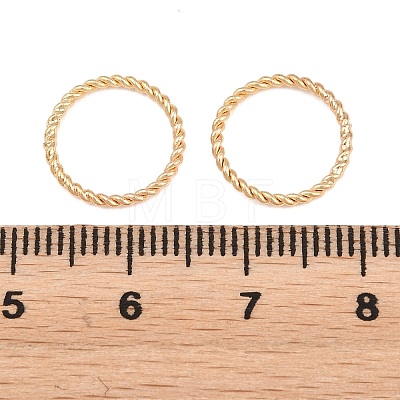 Brass Soldered Closed Jump Rings KK-K253-15E-03G-1