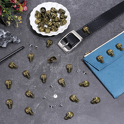 50Pcs Skull Alloy Rivets FIND-PH0062-01A-1
