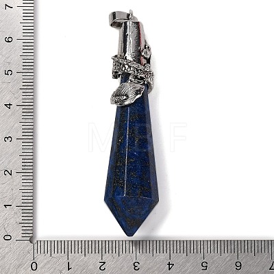 Natural Lapis Lazuli Dyed Pointed Big Pendants G-Q184-02N-AS-1