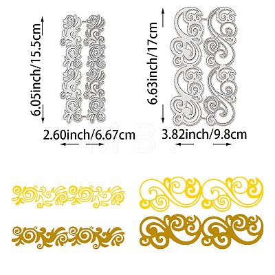 Carbon Steel Cutting Dies Stencils DIY-WH0309-1560-1