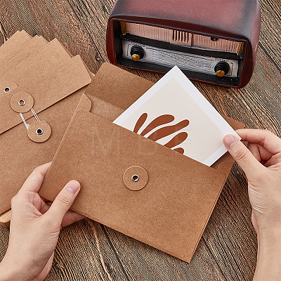 Retro Buckle Blank Kraft Paper Envelopes DIY-WH0349-73-1