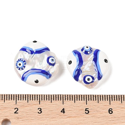 Natural Keshi Pearl Enamel Beads PEAR-G014-04A-1