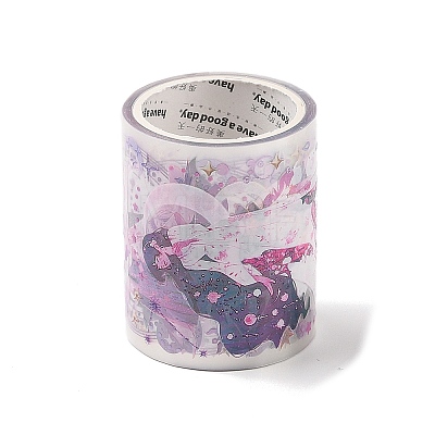 Moon Goddess Theme PET Waterproof Decorative Adhesive Tapes for DIY Scrapbooking TAPE-U001-01E-1