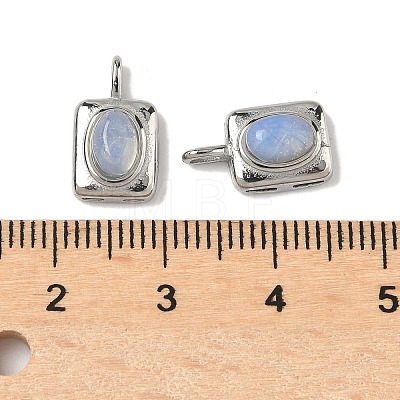 Opalite Rectangle with Oval Charms STAS-L022-516P-06-1