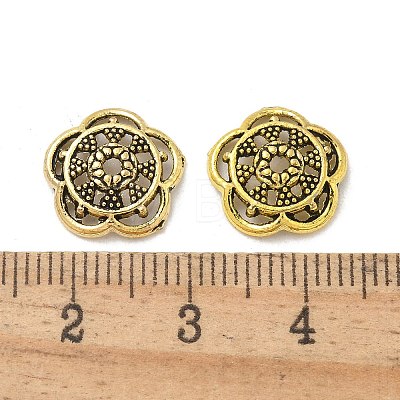 Tibetan Style Alloy Bead Caps TIBE-P003-75AG-1