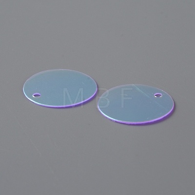 Iridescent PVC Paillette/Sequins Pendants PVC-WH0006-01B-1
