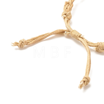 CCB Plastic Nugget Braided Cord Bracelet BJEW-JB08118-01-1