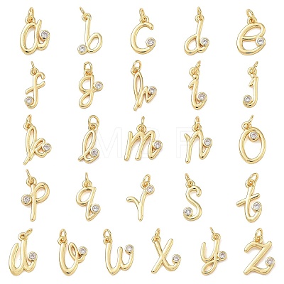 Brass Micro Pave Cubic Zirconia Charms KK-D289-66G-1