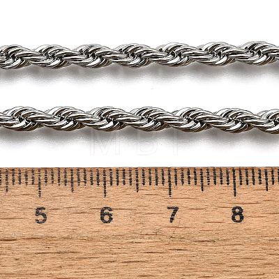 Non-Tarnish 304 Stainless Steel Rope Chain Necklaces X-NJEW-F226-03P-06-1