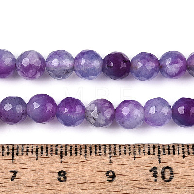 Dyed Natural White Jade Beads Strands X-G-T139-6mm-60-14-1