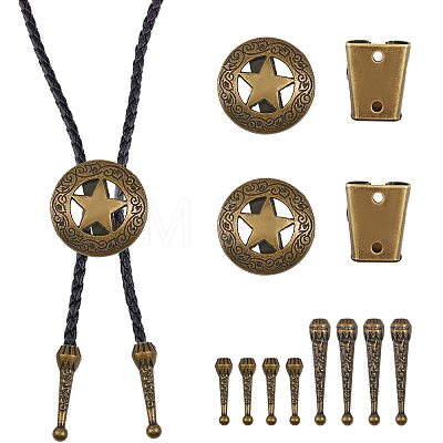 DIY Bolo Tie Jewelry Making Finding Kit DIY-CA0005-42AB-1