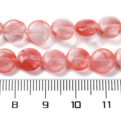 Cherry Quartz Glass Beads Strands G-T047-A11-01-1