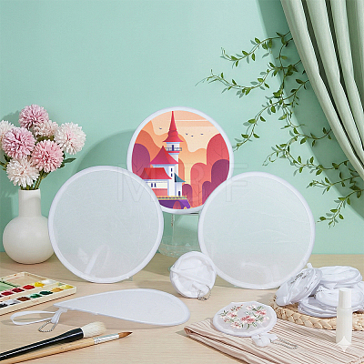 Polyester Foldable Flying Disc Fans AJEW-WH0752-538F-1