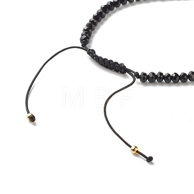 Infinity & Cross Braided Bead Bracelets Set for Girl Women BJEW-JB06957-1