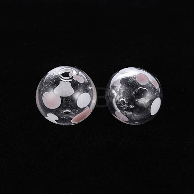 Transparent Handmade Blown Glass Globe Beads GLAA-T012-17-1