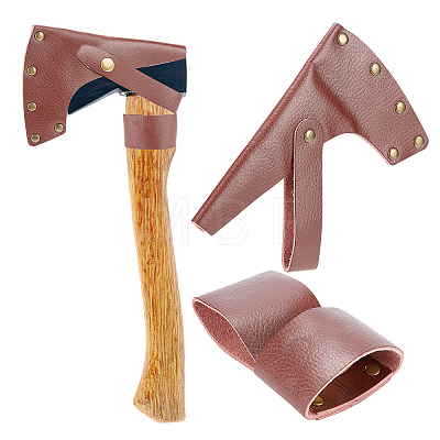 Cowhide Leather Axe Sheath AJEW-WH0258-253-1