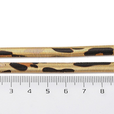 Brass Flat Snake Chain Necklaces NJEW-Z059-01G-02-1