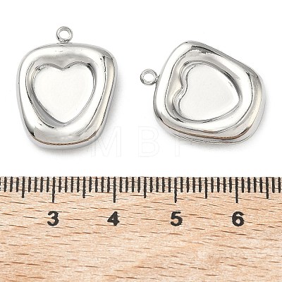304 Stainless Steel Pendant Cabochon Settings STAS-C167-07D-P-1