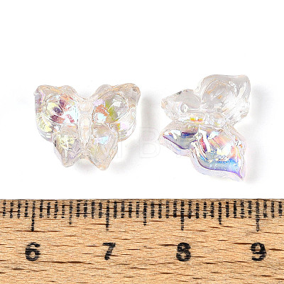 Electroplate Transparent Glass Beads Strands EGLA-T029-06F-1