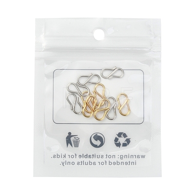 10Pcs 2 Colors 304 Stainless Steel S Hook Clasps STAS-YW0001-31-1